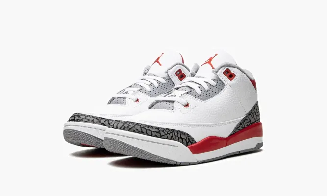 Для самых маленьких Air Jordan 3 Retro PS «Fire Red» белый