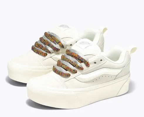 Кроссовки Vans Knu Stack «White Multi-Color Laces» белый