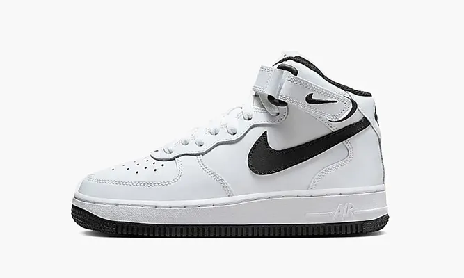 Кроссовки Air Force 1 Mid LE GS «White / Black» белый