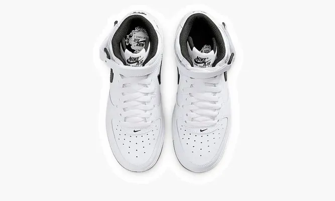 Кроссовки Air Force 1 Mid LE GS «White / Black» белый