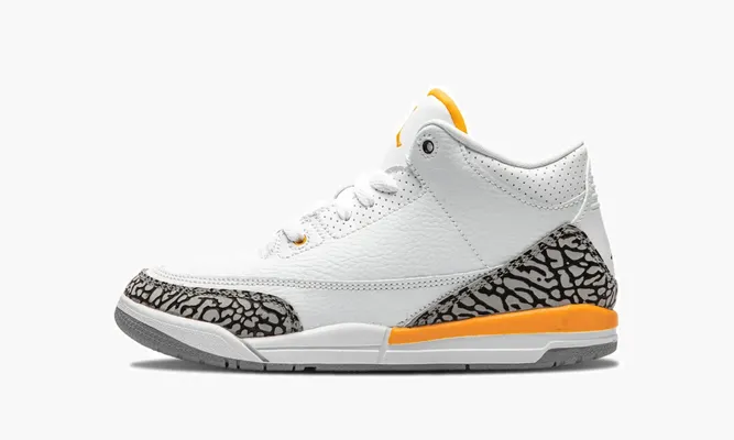 Для самых маленьких Air Jordan 3 PS «Laser Orange» белый