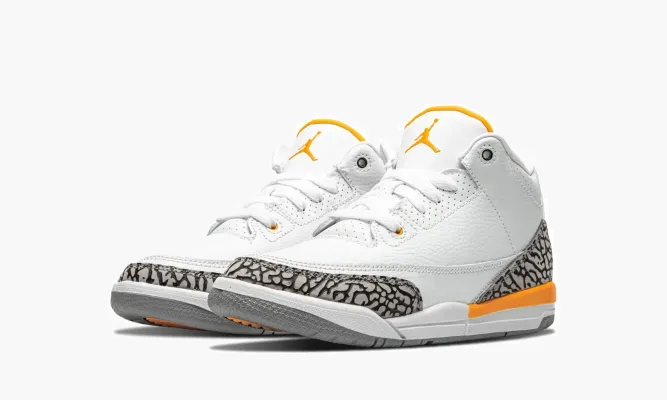 Для самых маленьких Air Jordan 3 PS «Laser Orange» белый