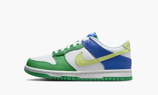 Кроссовки Nike Dunk Low GS «Green / Blue» белый