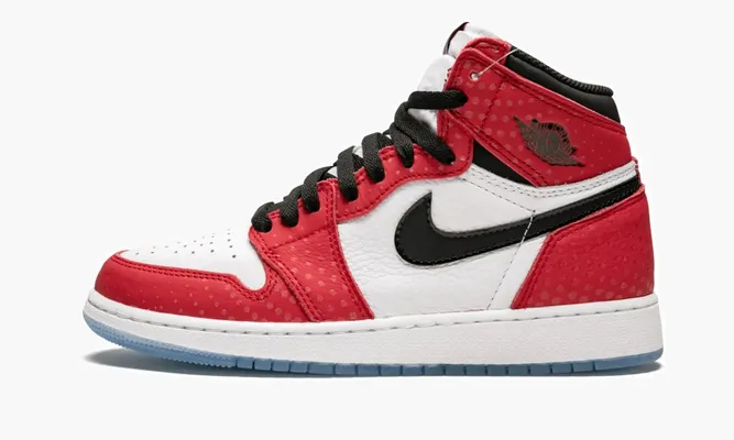 Кроссовки Air Jordan 1 Retro High OG GS «Spider-man Origin Story» красный