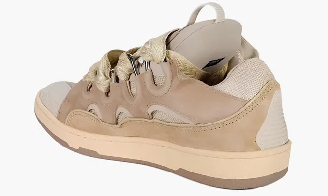 Кроссовки Lanvin Leather Curb Brown коричневый