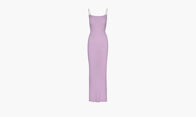 Одежда SKIMS Soft Lounge Long Slip Dress «Purple» фиолетовый