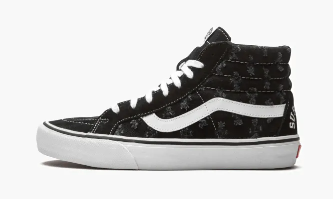 Кроссовки Vans Sk8-hi «Supreme - Hole Punch Denim - Black» черный