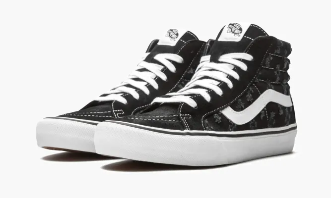 Кроссовки Vans Sk8-hi «Supreme - Hole Punch Denim - Black» черный