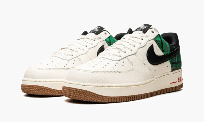 Кроссовки Air Force 1 Low '07 LX «Plaid Pale Ivory Stadium Green» белый