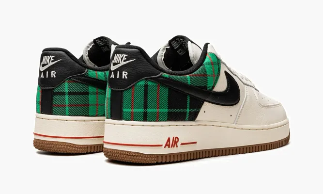 Кроссовки Air Force 1 Low '07 LX «Plaid Pale Ivory Stadium Green» белый