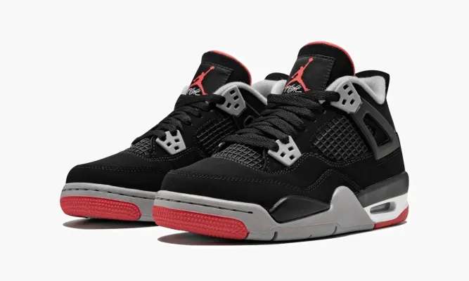 Кроссовки Air Jordan 4 Retro GS «Bred 2019» черный
