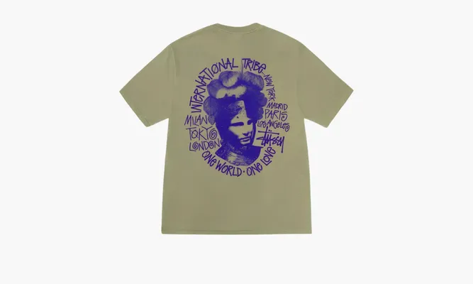 Одежда Stussy Ss24 T-shirt «Olive» зеленый