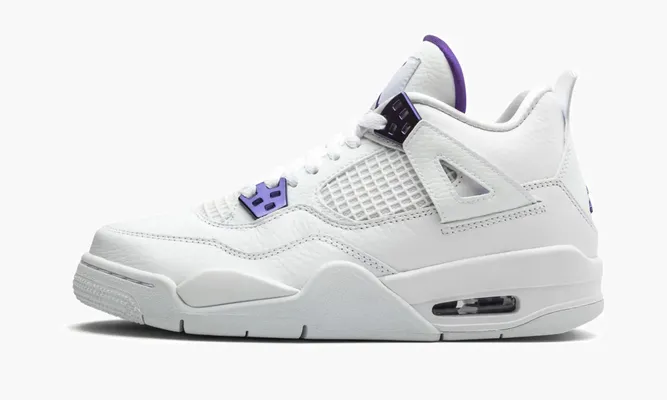 Кроссовки Air Jordan 4 Retro GS «Metallic Pack - Purple» белый