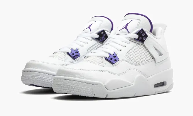 Кроссовки Air Jordan 4 Retro GS «Metallic Pack - Purple» белый