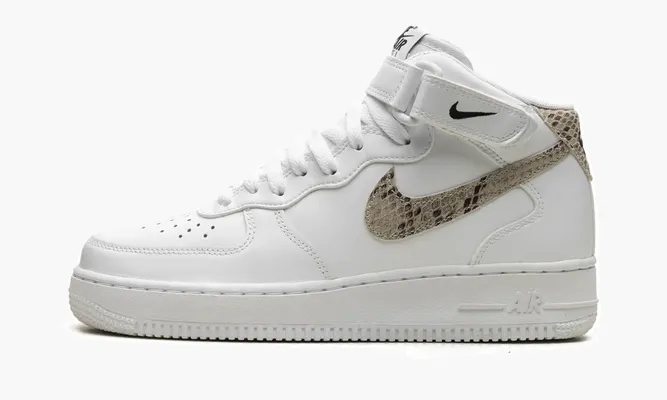 Кроссовки Air Force 1 '07 MID WMNS «White Snake Swoosh» белый