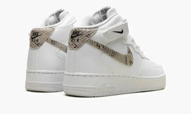 Кроссовки Air Force 1 '07 MID WMNS «White Snake Swoosh» белый