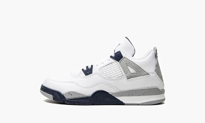 Для самых маленьких Air Jordan 4 Retro PS «Midnight Navy» белый