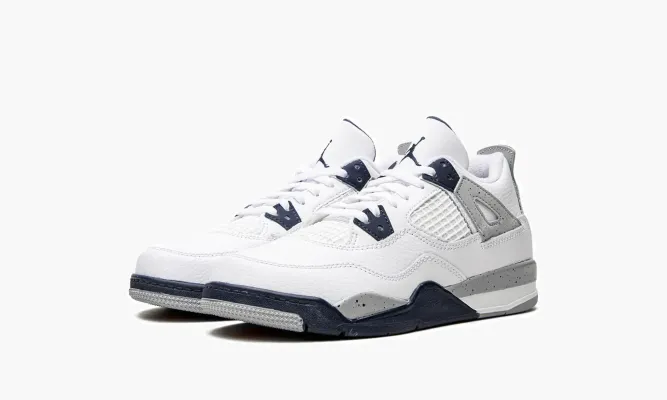 Для самых маленьких Air Jordan 4 Retro PS «Midnight Navy» белый
