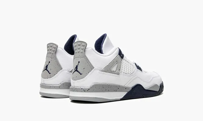 Для самых маленьких Air Jordan 4 Retro PS «Midnight Navy» белый
