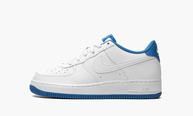 Кроссовки Air Force 1 Low ESS GS «White / Light Photo Blue» белый