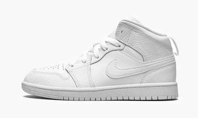 Для самых маленьких Air Jordan 1 Mid PS «Triple White» белый