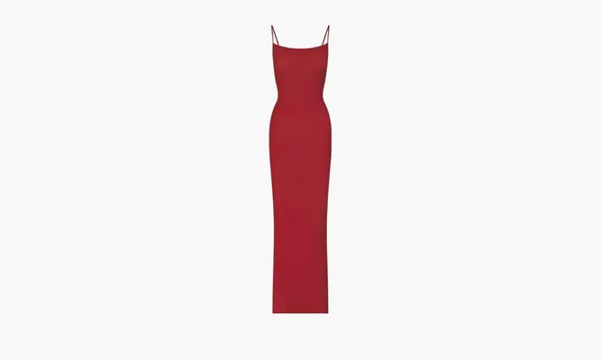 Одежда SKIMS Soft Lounge Long Slip Dress «Red» красный