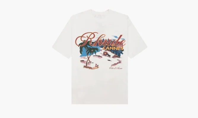 Одежда RHUDE Cannes Beach Tee «Vintage White» белый