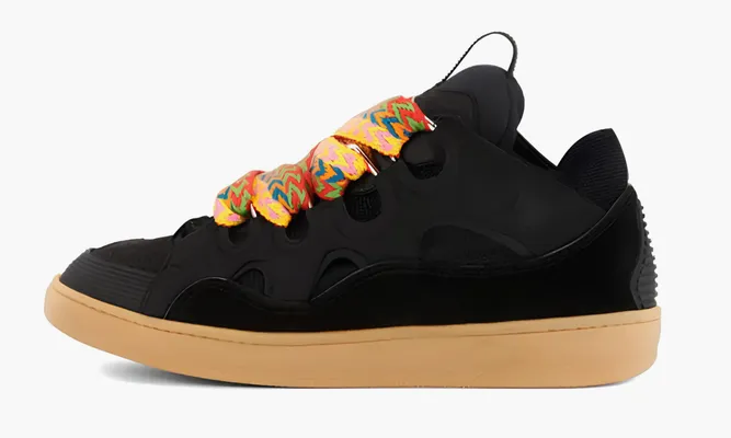 Кроссовки Lanvin Leather Curb Black черный