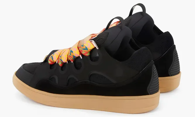 Кроссовки Lanvin Leather Curb Black черный