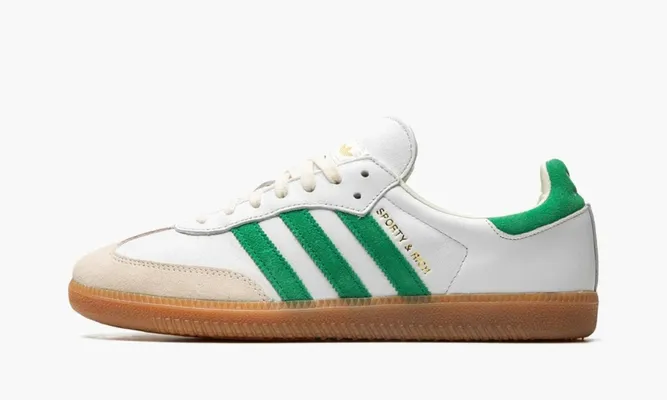 Кроссовки Adidas Samba OG «Sporty & Rich White Green» зеленый