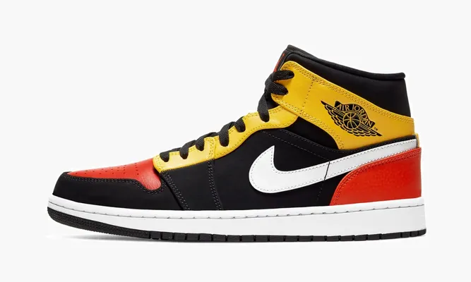 Кроссовки Air Jordan 1 Mid SE «Amarillo Orange» черный