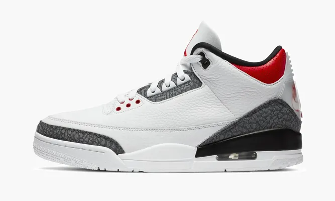 Кроссовки Air Jordan 3 Retro Se-t Denim «Japan Exclusive - Fire Red» белый