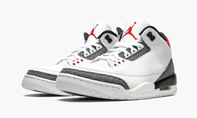 Кроссовки Air Jordan 3 Retro Se-t Denim «Japan Exclusive - Fire Red» белый