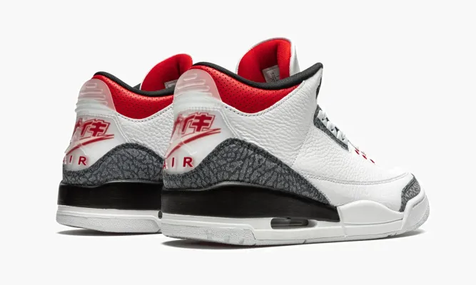 Кроссовки Air Jordan 3 Retro Se-t Denim «Japan Exclusive - Fire Red» белый