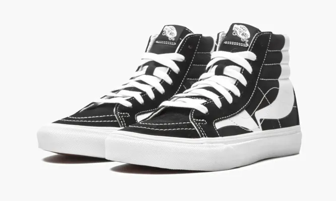 Кроссовки Vans Sk8-hi Reissue «Warp - Black» черный,белый
