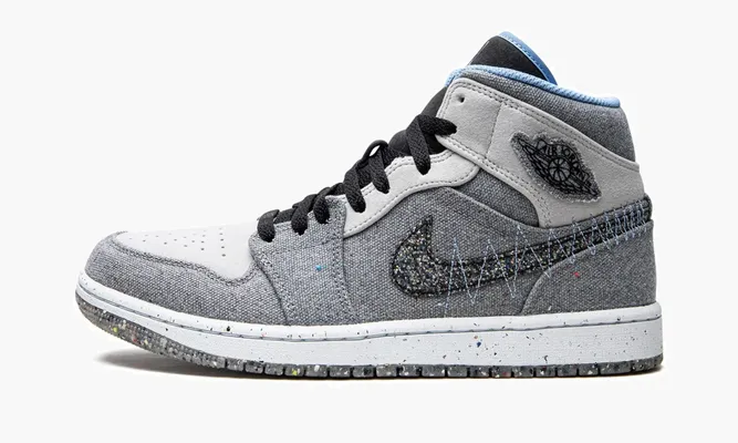 Кроссовки Air Jordan 1 Mid «Crater» серый