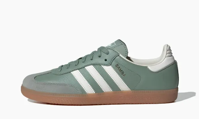 Кроссовки Adidas Samba OG WMNS «Silver Green» зеленый
