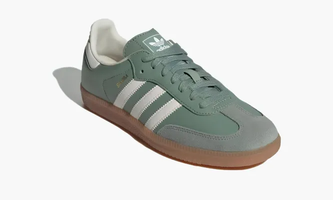 Кроссовки Adidas Samba OG WMNS «Silver Green» зеленый