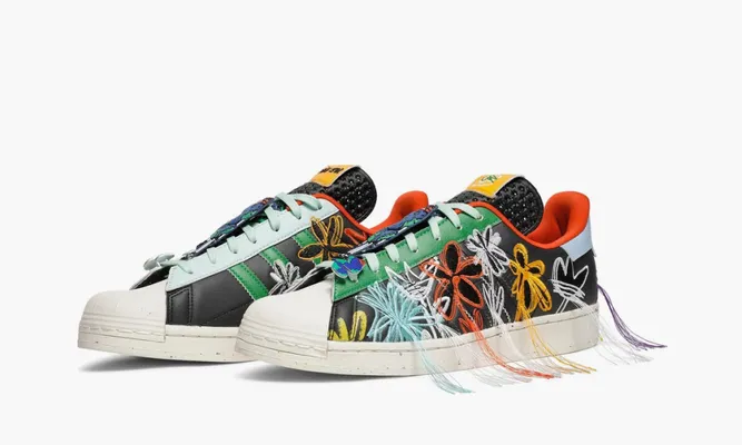 Кроссовки Sean Wotherspoon x Adidas Superstar «Super Earth - Black» разноцветный