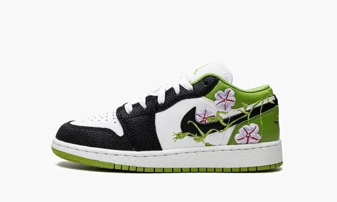 Кроссовки Air Jordan 1 Low SE GS «Floral» белый