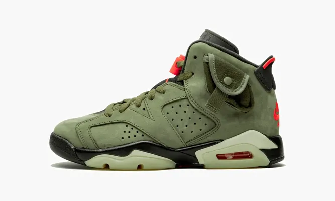 Кроссовки Air Jordan 6 Retro GS «Cactus Jack - Travis Scott» зеленый