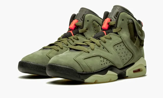 Кроссовки Air Jordan 6 Retro GS «Cactus Jack - Travis Scott» зеленый