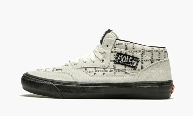 Кроссовки Vans Half Cab Pro Supreme «Supreme - Grid Logo - White» белый