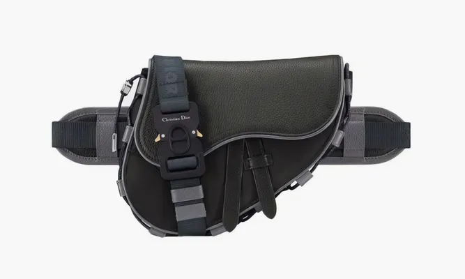 Сумки Dior X Sacai Saddle Soft «Black Grey» черный