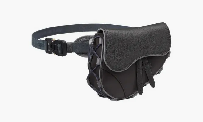 Сумки Dior X Sacai Saddle Soft «Black Grey» черный