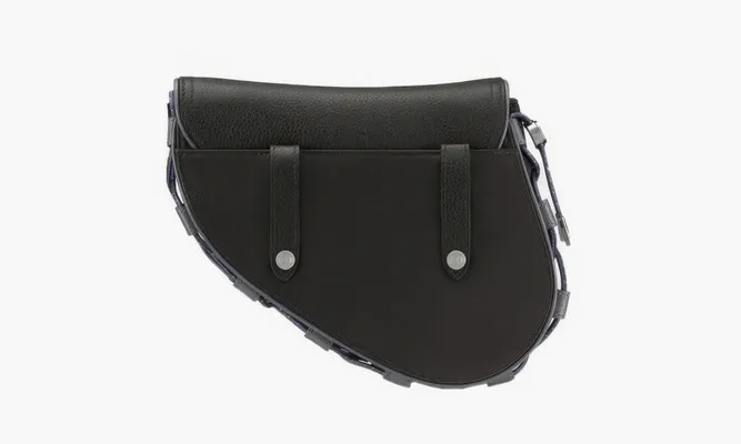 Сумки Dior X Sacai Saddle Soft «Black Grey» черный