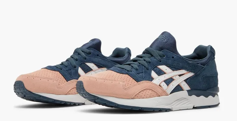 Кроссовки Kith x Gel Lyte 5 «Salmon Toe» синий,кремовый