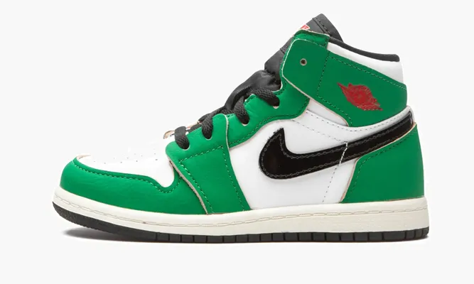 Для самых маленьких Air Jordan 1 Retro High OG TD «Lucky Green» белый