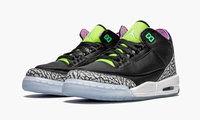 Кроссовки Air Jordan 3 Retro GS «Electric Green» белый