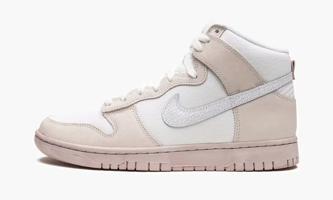 Кроссовки Nike Dunk High Retro PRM «Cracked Leather Swoosh» розовый